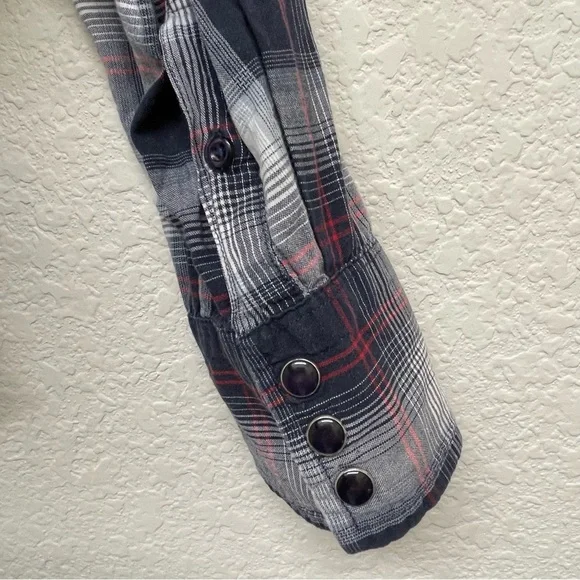 Salt Valley Western Pearl Snap Plaid Men’s Long Sleeve Ranch Shirt Size Medium - Picture 5 of 11